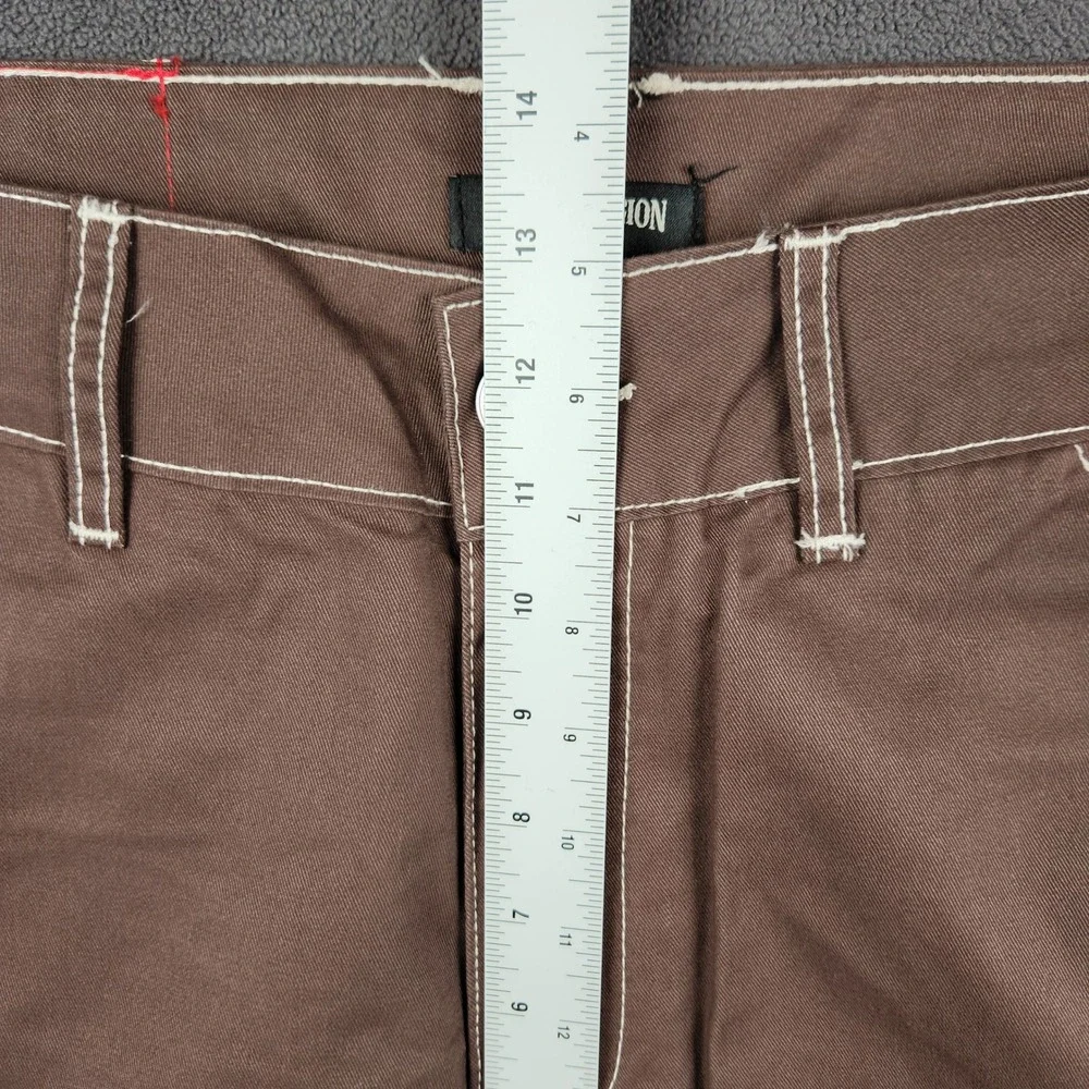True Religion Cargo Shorts Mens 34 Bracken Brown‎ Contrast Big T Stitch NEW